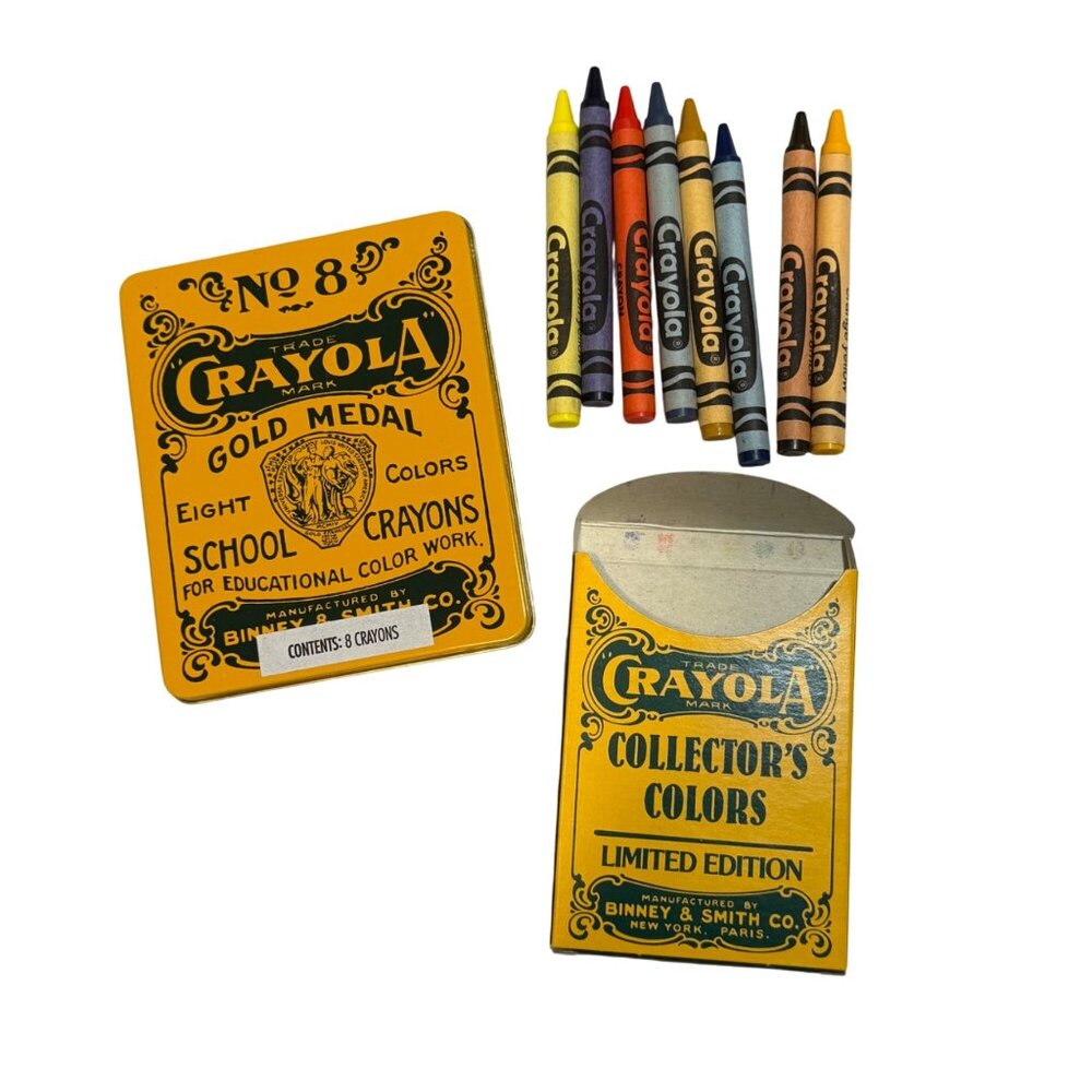 Crayola Collector’s Colors Gold Medal No. 8 Crayon Tin Limited Edition Crayons